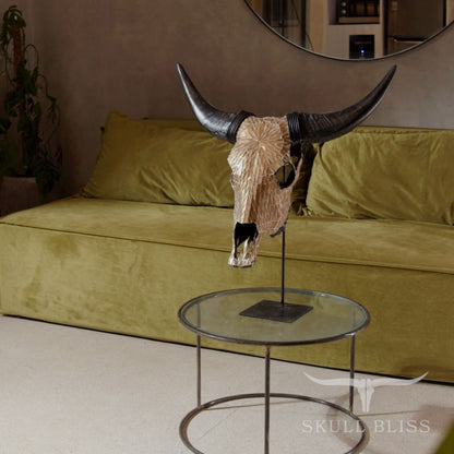 Cow Skull - Mocha Mirror // Mosaic Finish