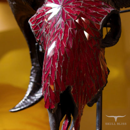 Ram Skull - Red Mirror // Mosaic Finish