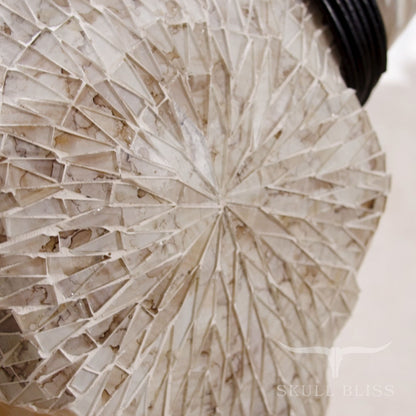 Longhorn Skull - Beige Mirror // Mosaic Finish